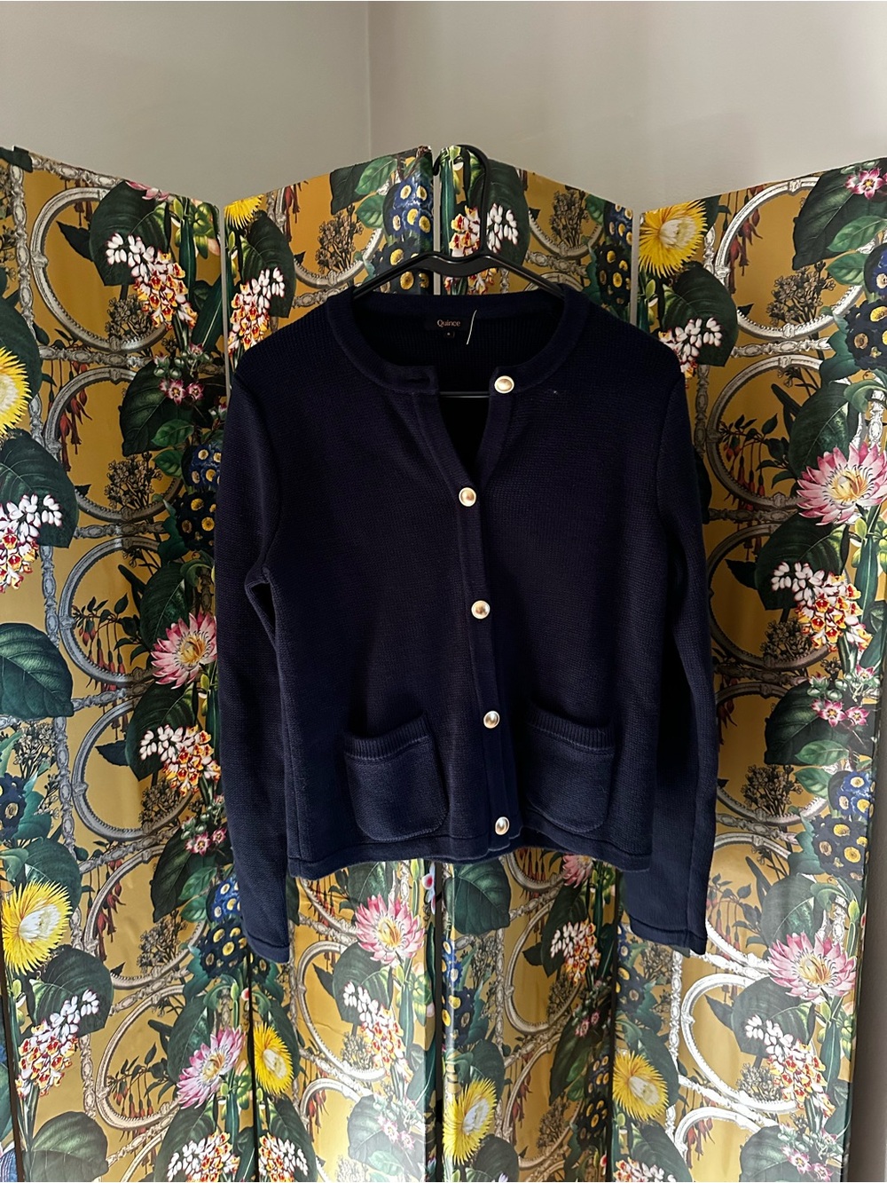 Quince 100% Organic Cotton Sweater Jacket Cardigan Small - Picture 2 of 3